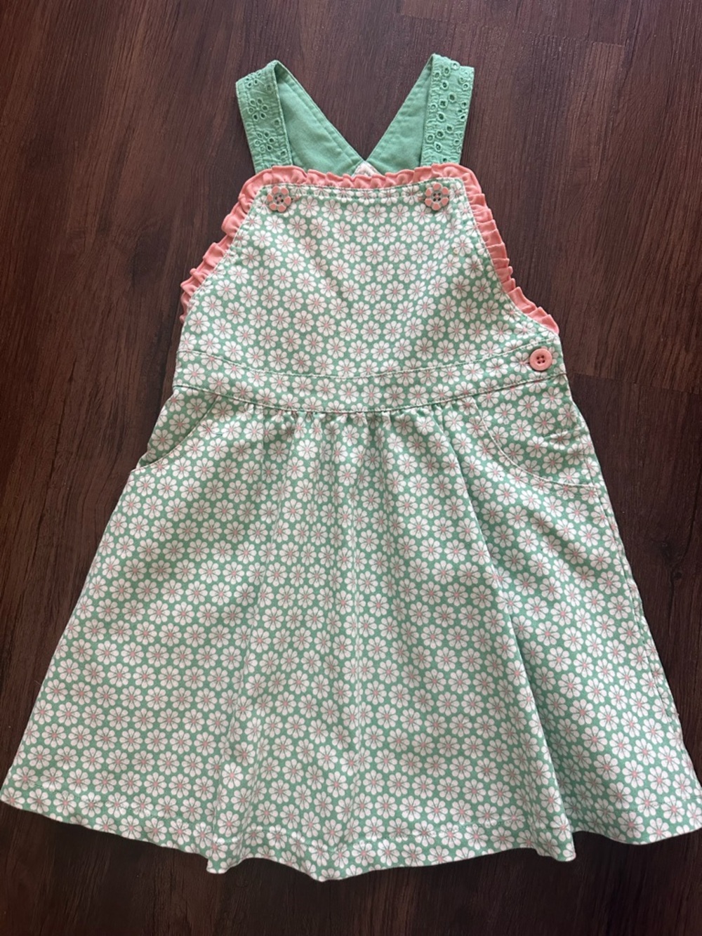 Matilda Jane Mint Floral Dress with Pink Accents